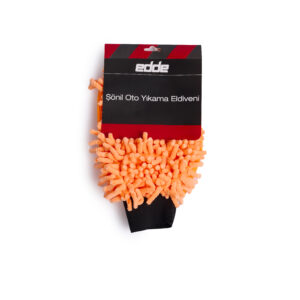 Mikrofiber Araba Araç Oto Yıkama Eldiveni Makarna Şönil Eldiven Turuncu Oto Detailing